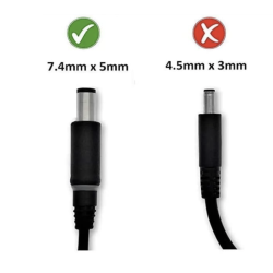 CLICK Power Adapter for HP Laptops 90w 19V  4.74A (7.4 * 5.0mm) Thick Pin